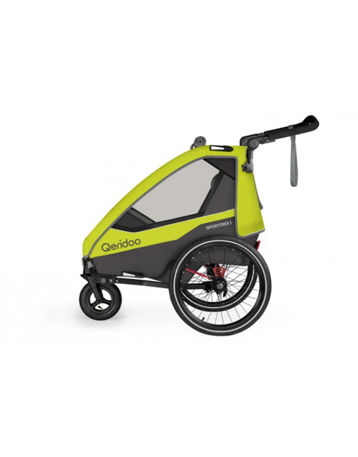 Remorque vélo enfant - remorque vélo - avec amortisseur - vert citron