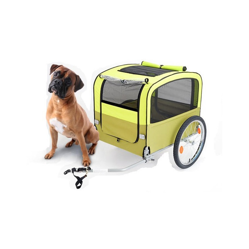 Vantly yellow dog remorque vélo chien