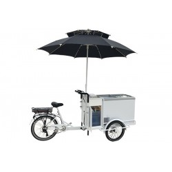 KidsCab cargo bike ice cream cart with freezer