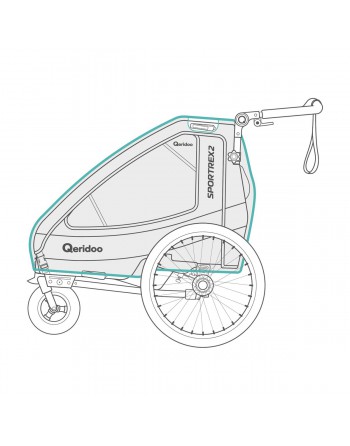 Qeridoo - Kit d'extension de freins à disque pour remorque de vélo